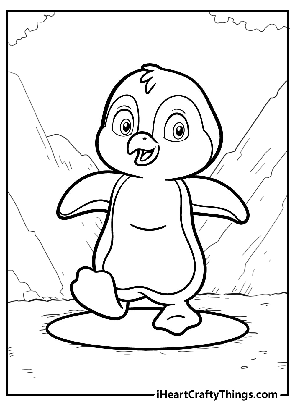 Penguin coloring pages free printables