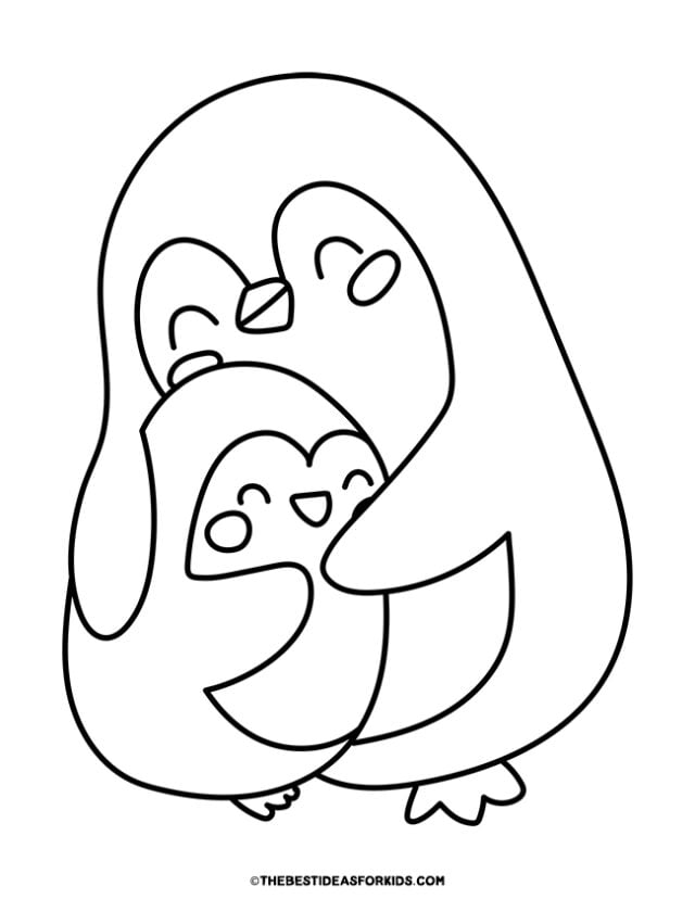 Penguin coloring pages free printables