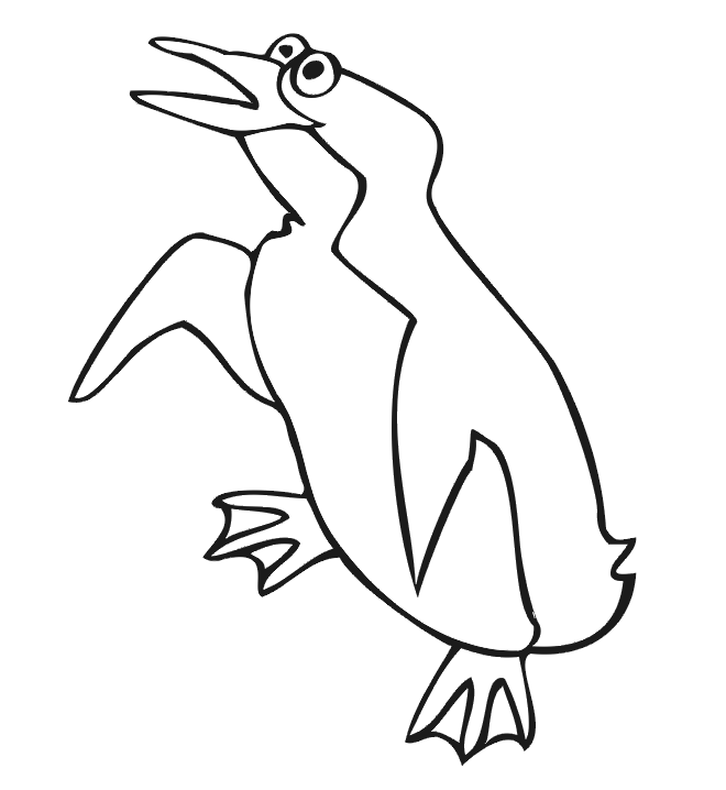 Penguin coloring page squawking penguin