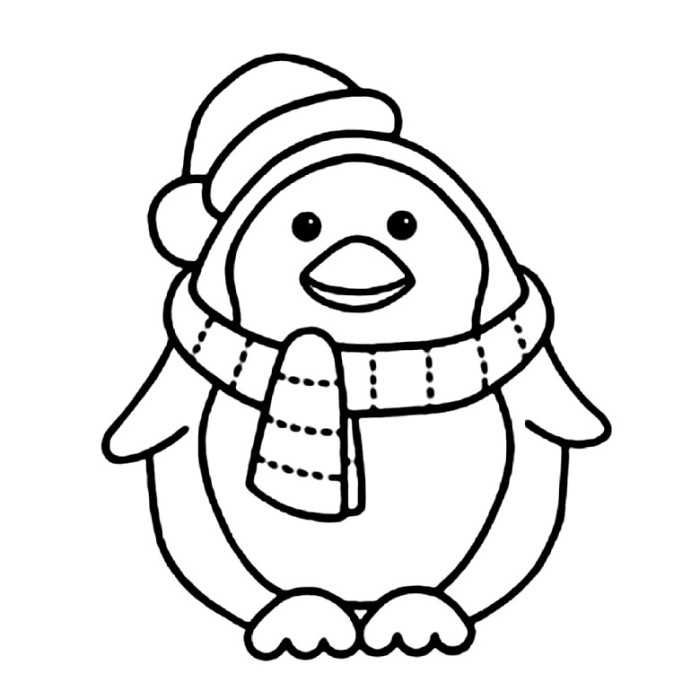 Penguin coloring pages pdf for children