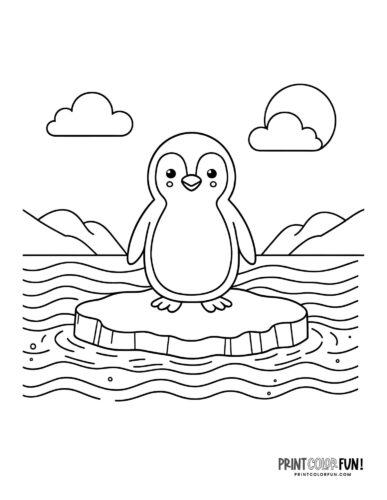 Penguin clipart coloring pages create a flurry of wintertime fun with crafts activities at