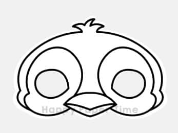 Penguin mask printable paper template