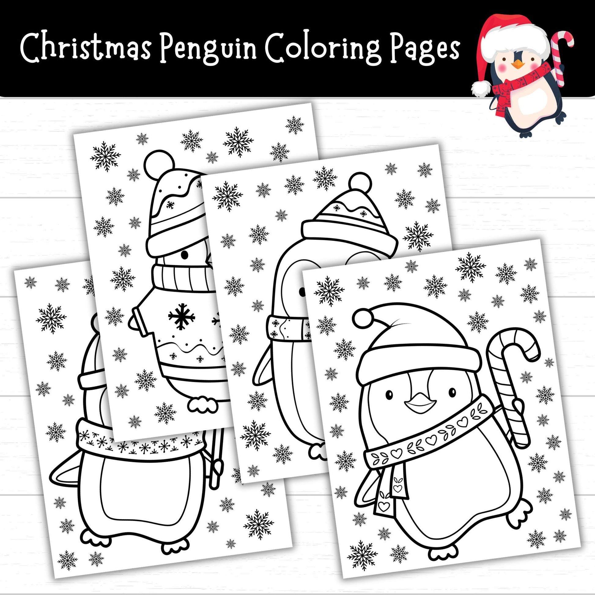 Christmas penguin coloring pages â mom wife busy life printables