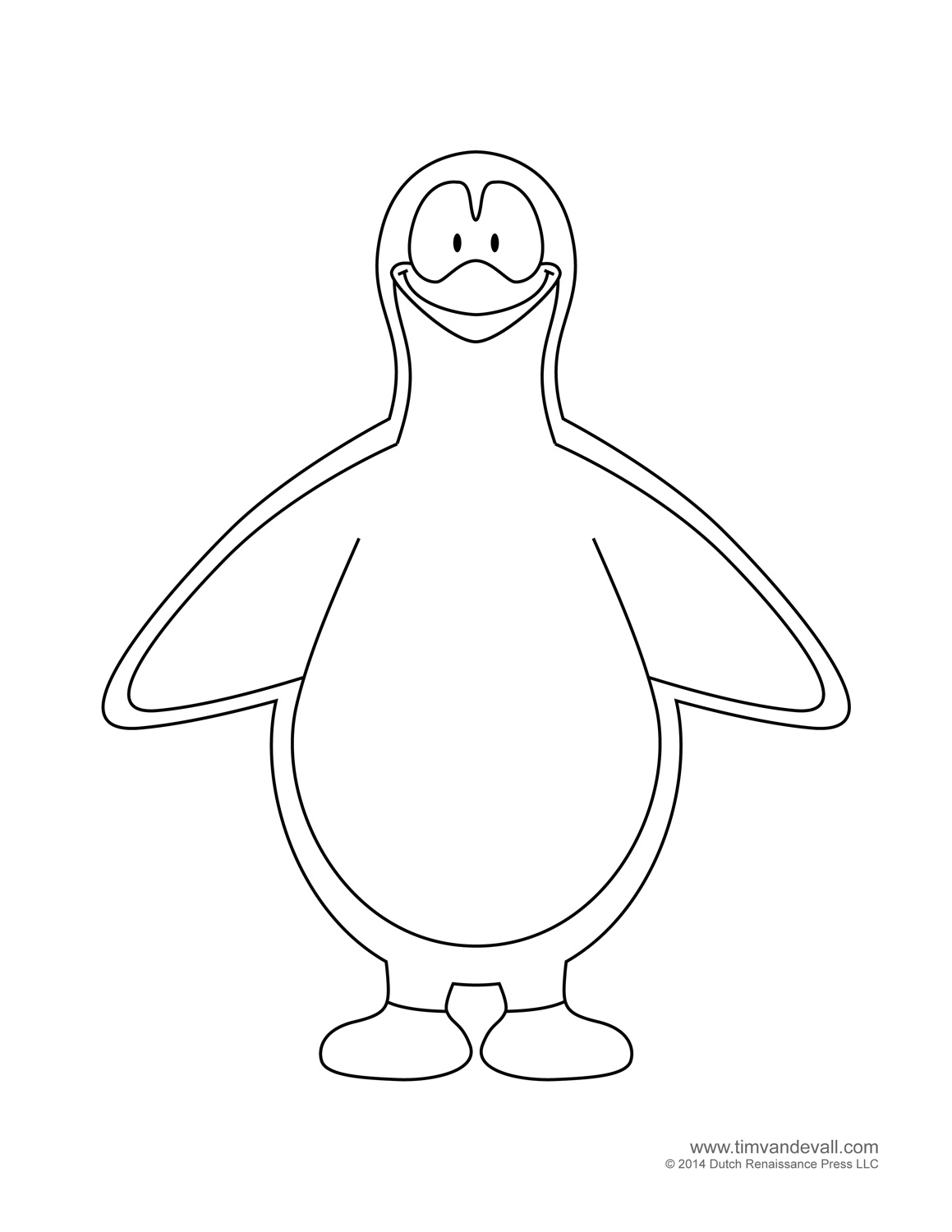 Penguin template coloring pages clipart pictures and crafts â tims printables