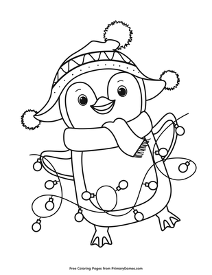 Jolly penguin coloring page â free printable pdf from