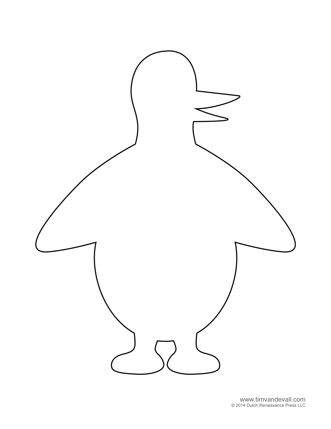 Penguin template coloring pages clipart pictures and crafts â tims printables