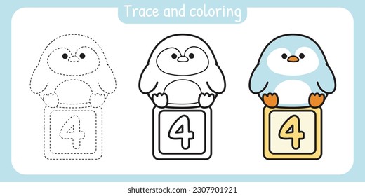 Trace coloring page kidpainted bookcute penguin ññððºðððñ ððµðºñðñððñ ðñðñððºð ððµð