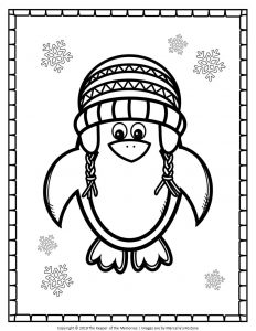 Free printable penguin coloring pages