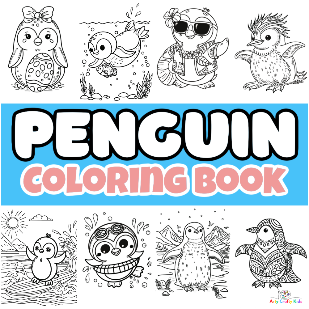 Printable penguin coloring pages for kids