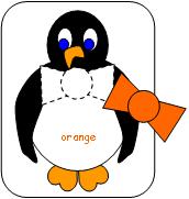 Penguin bow tie color word match