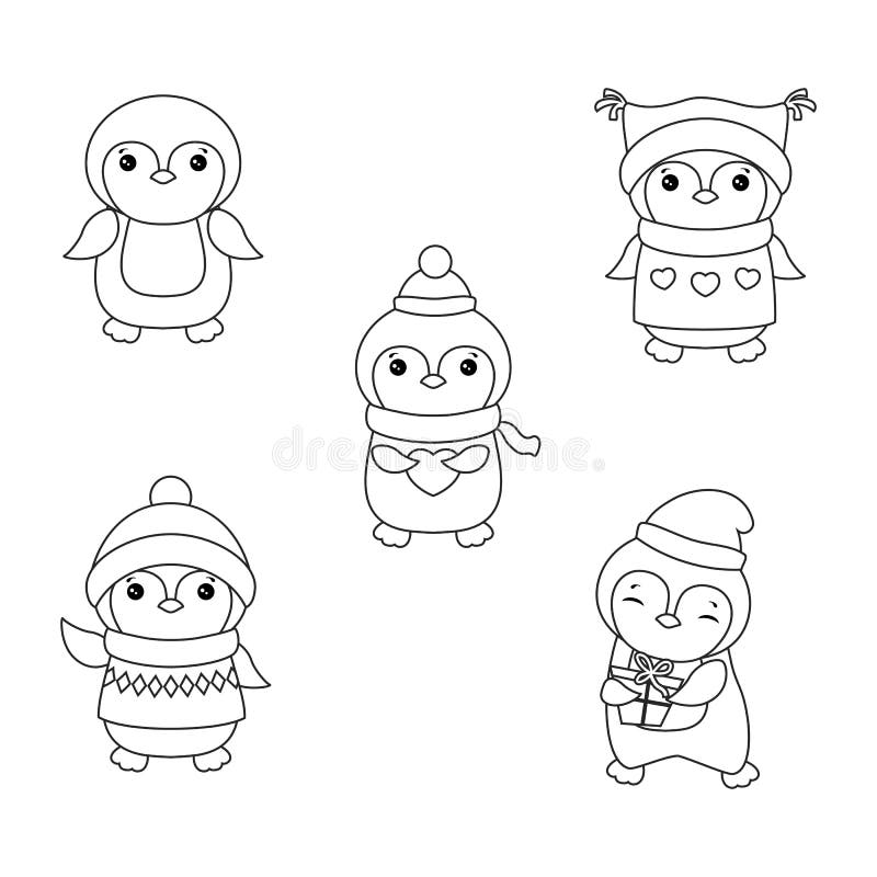 Penguin coloring stock illustrations â penguin coloring stock illustrations vectors clipart