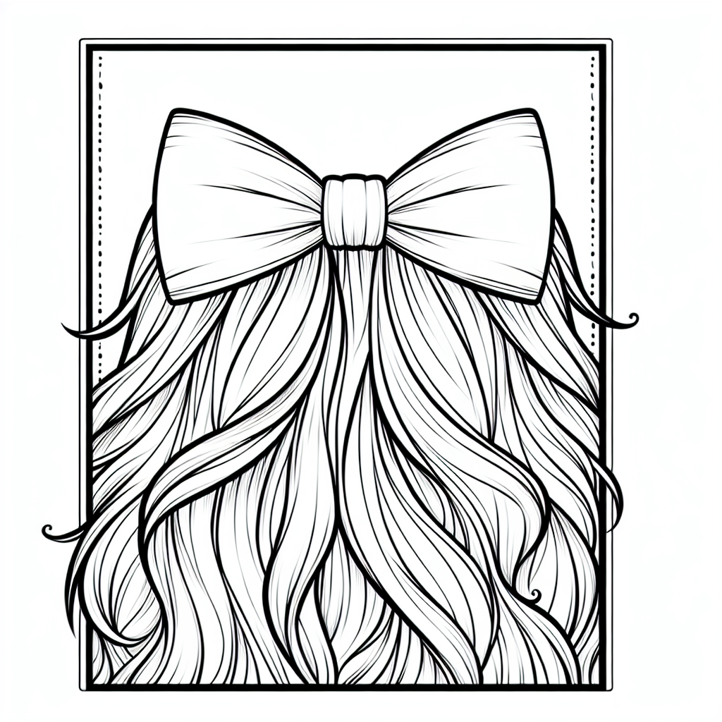 Hair bow coloring pages