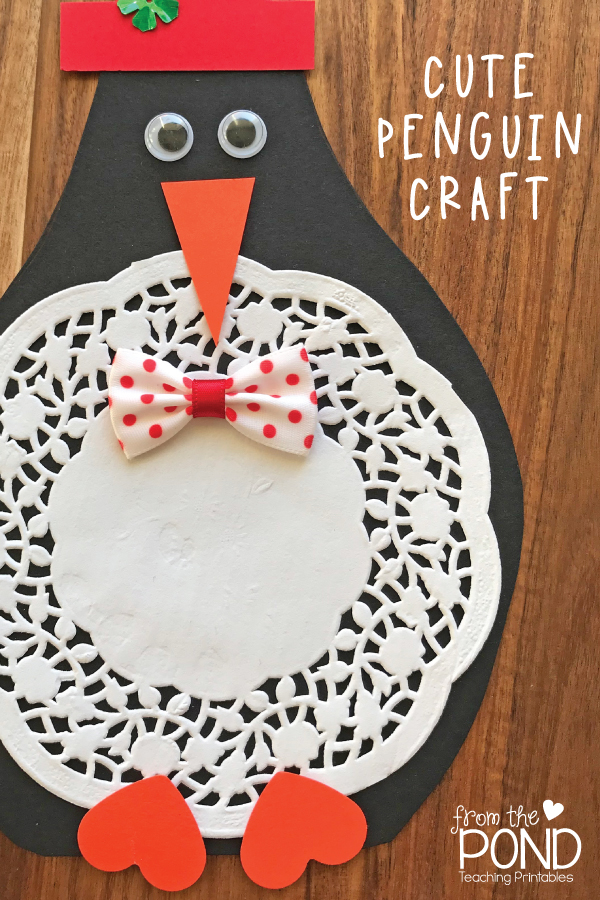 Easy cute penguin craft from the pond