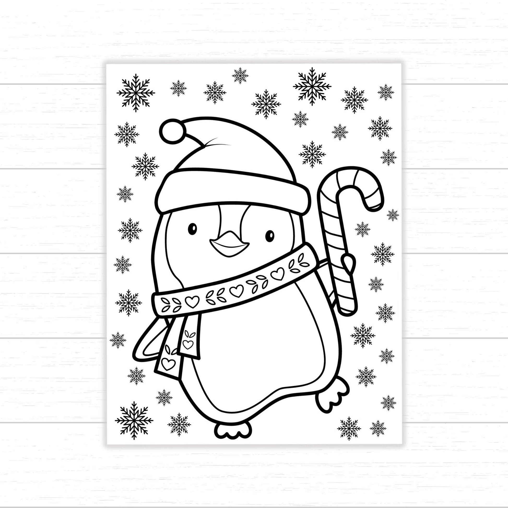 Christmas penguin coloring pages â mom wife busy life printables