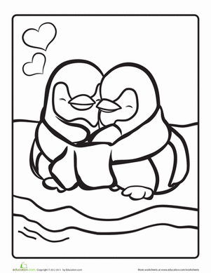 Love penguins worksheet education penguin coloring pages penguin coloring coloring pages for kids