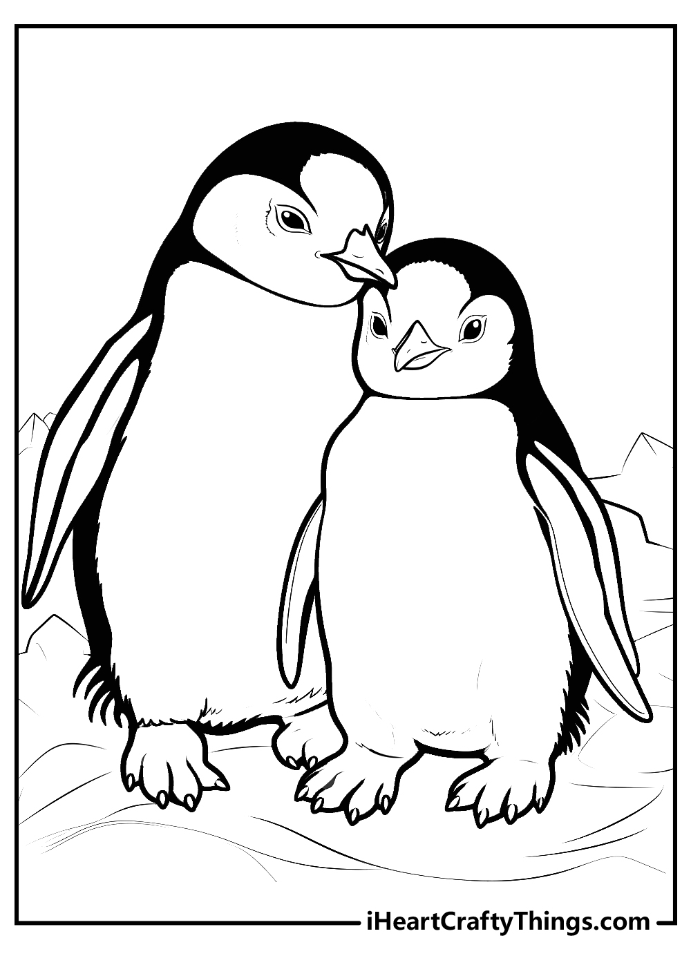 Penguin coloring pages free printables