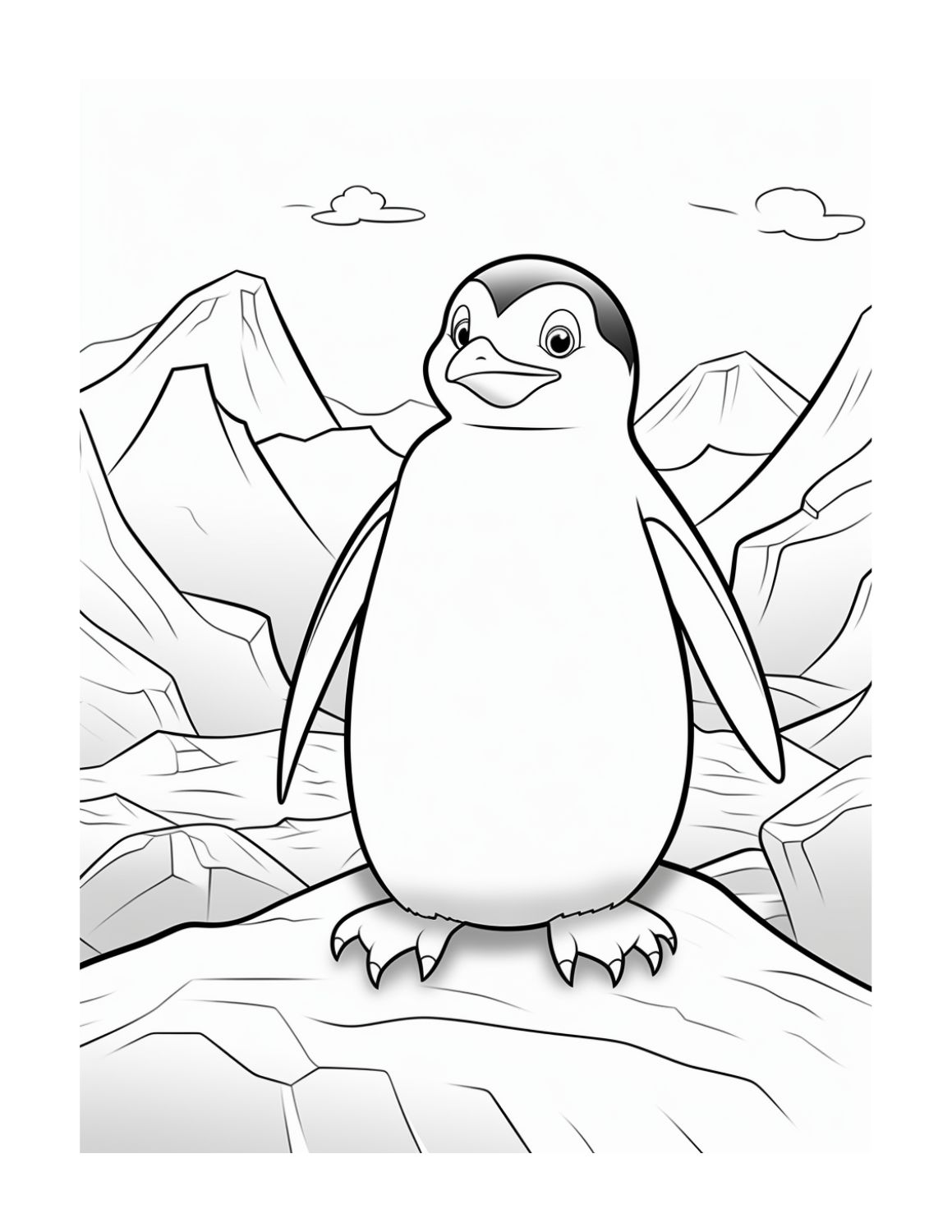 Free printable penguin coloring pages for kids skip to my lou