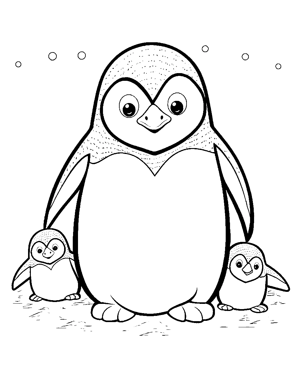 Penguin coloring pages free printable sheets