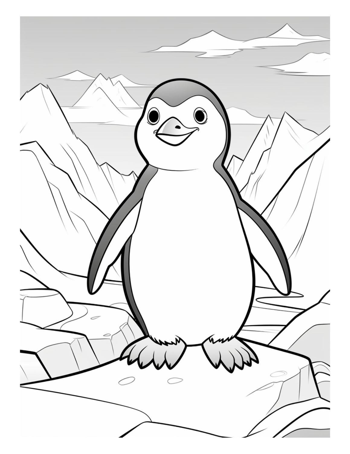 Free printable penguin coloring pages for kids skip to my lou