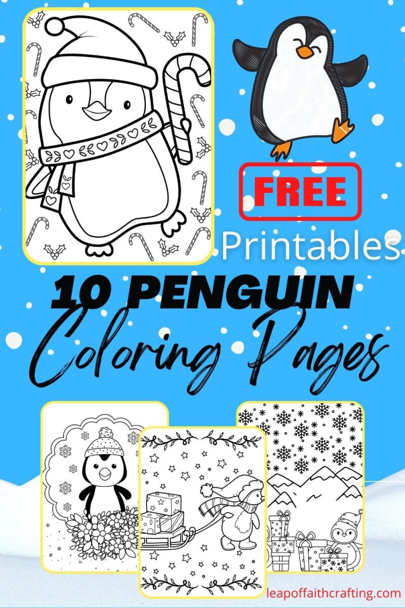 Cute penguin coloring pages free printables