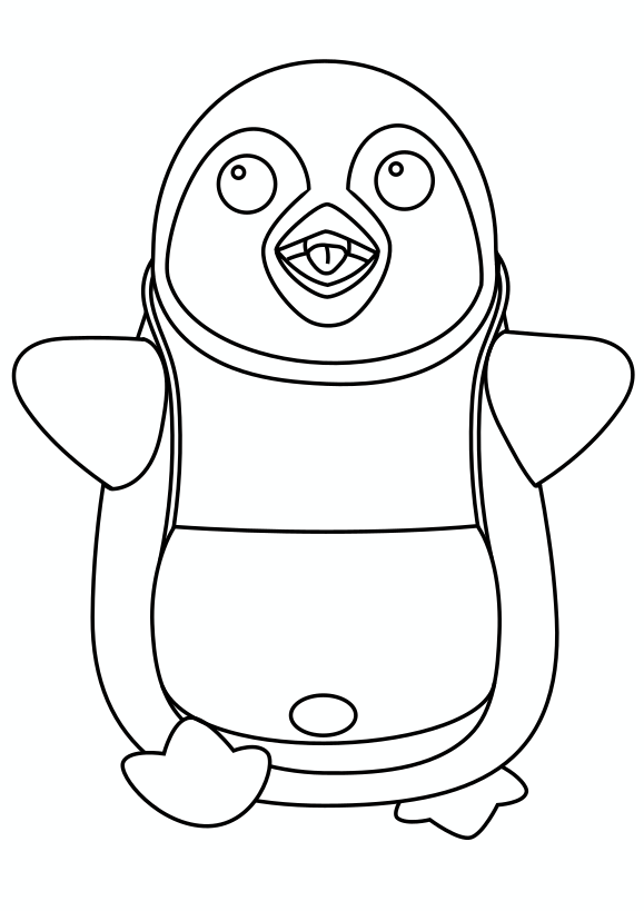 Penguin drawing for coloring page free printable nurieworld