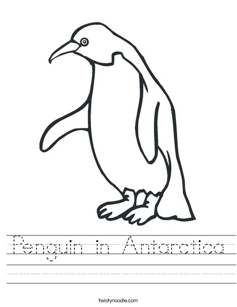 Penguin in antarctica worksheet