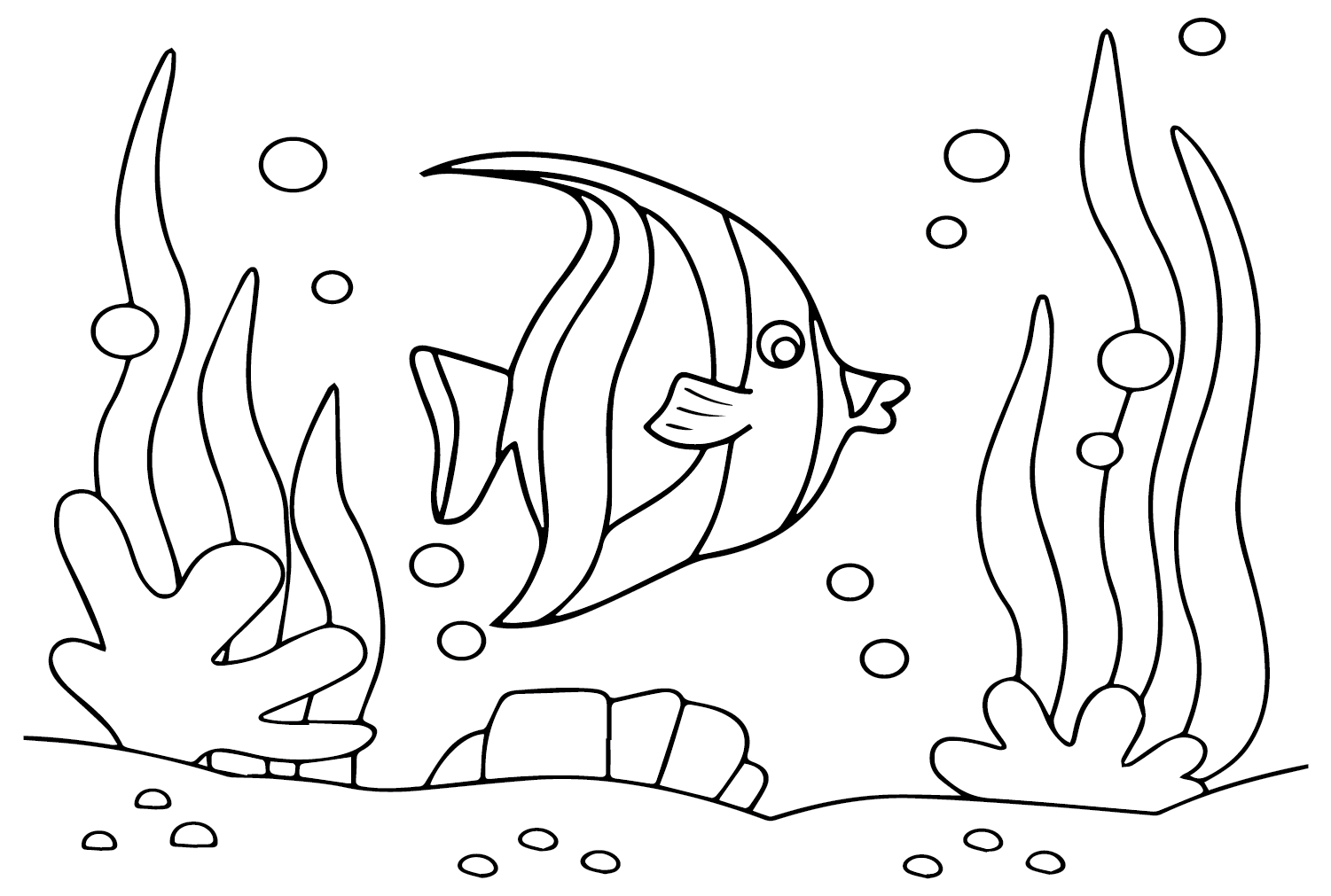 Pennant coralfish art coloring page