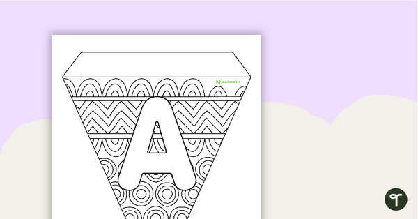Printable bulletin board letters numbers with mindful coloring theme teach starter