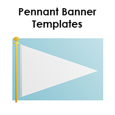 Printable pennant banner template triangle banner templates â tims printables