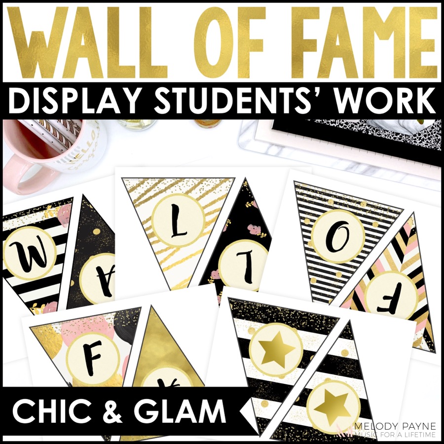 Wall of fame banner for student work display