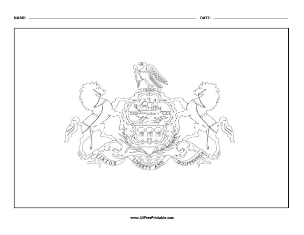 Pennsylvania flag coloring page â free printable