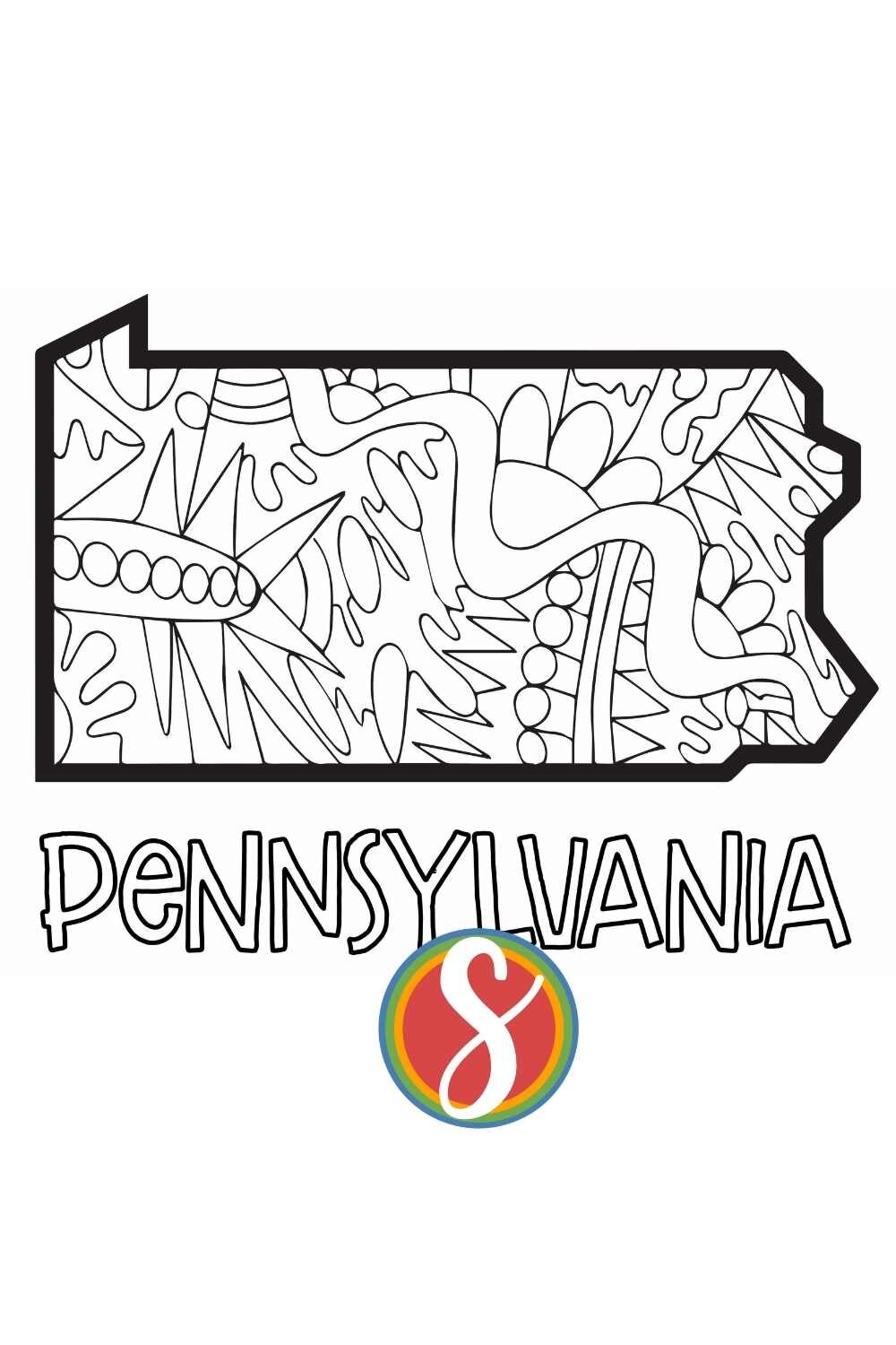 Free pennsylvania coloring pages â stevie doodles