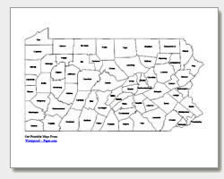 Printable pennsylvania maps state outline county cities