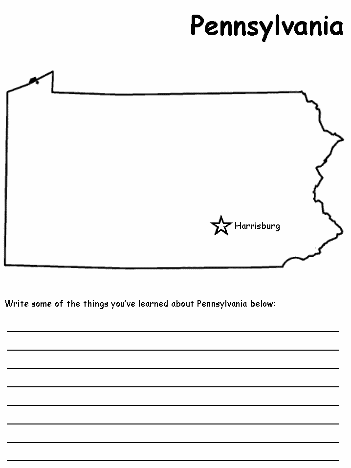 Pennsylvania state map