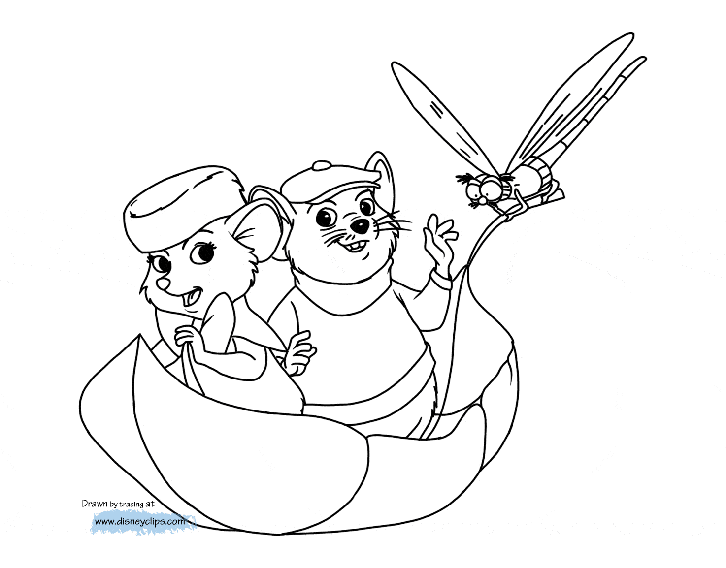 The rescuers coloring pages