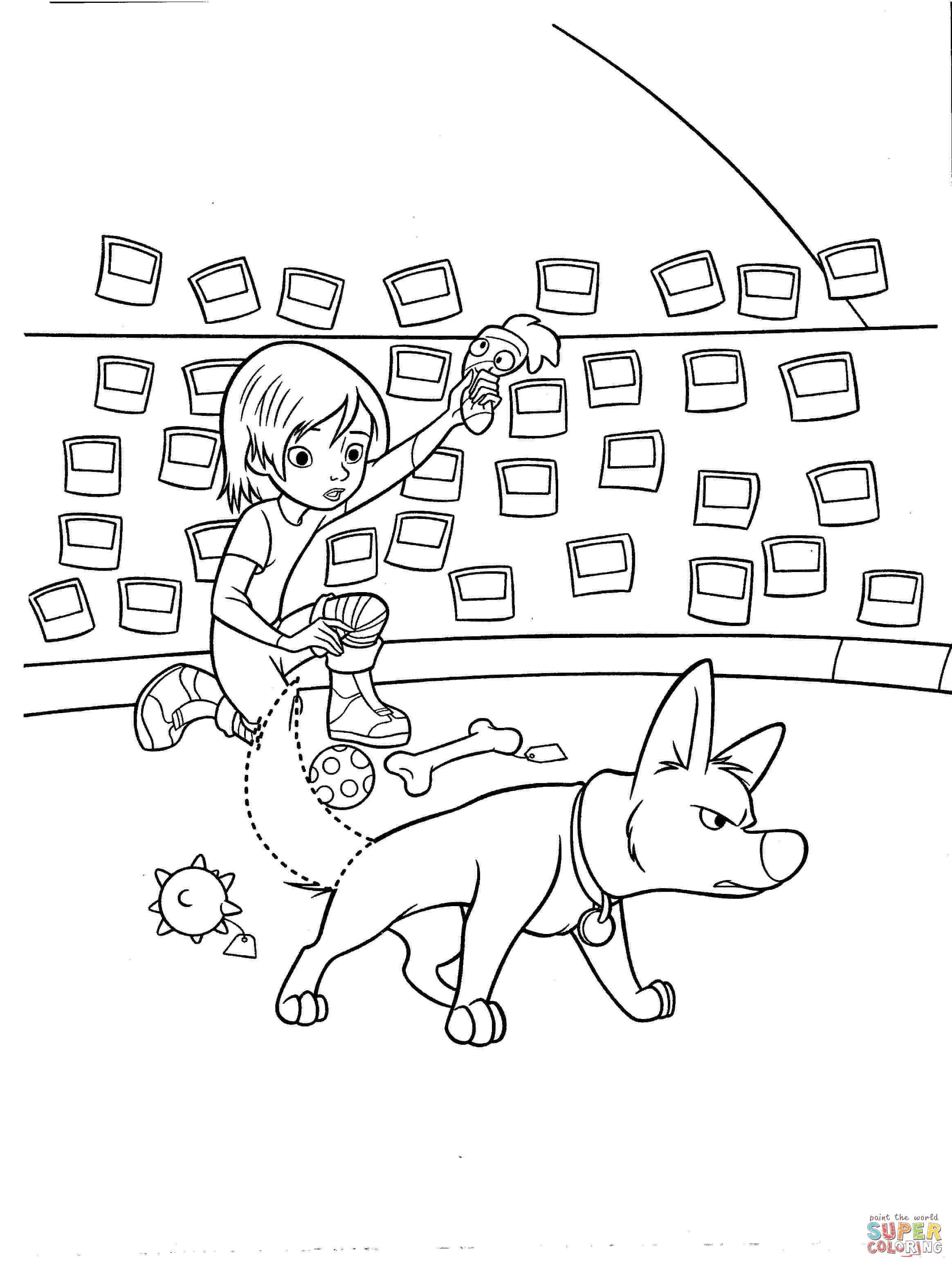 Bolt is always ready to help penny coloring page free printable coloring pages