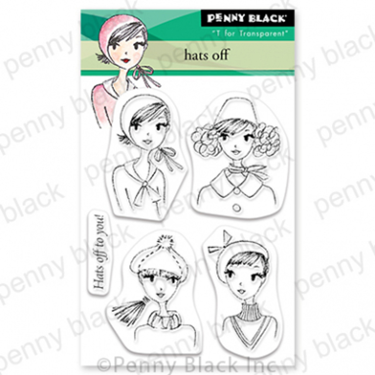 Penny black clear stamps