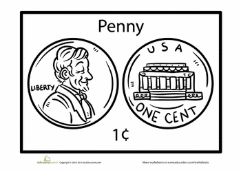 Penny worksheet education money math lessons money math worksheets money math