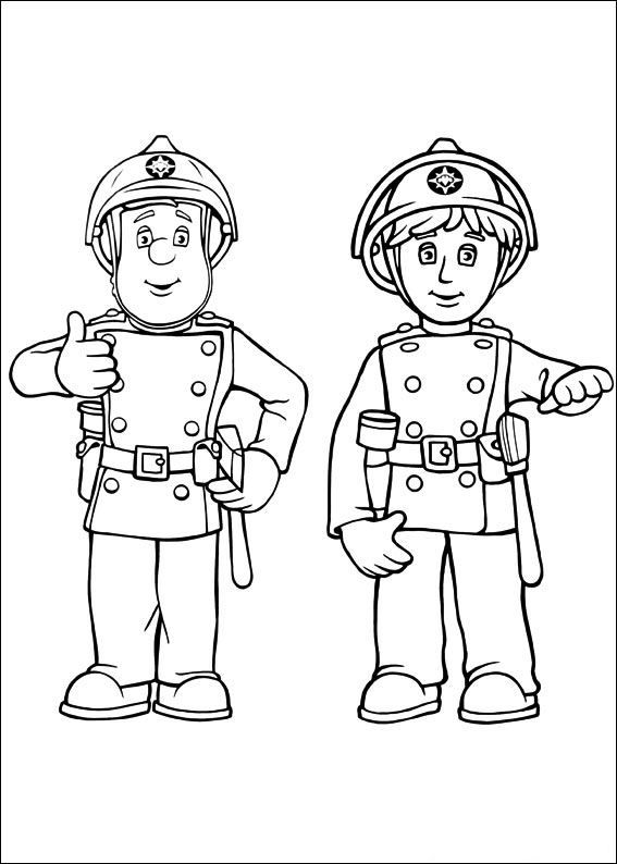 Fireman sam coloring pages