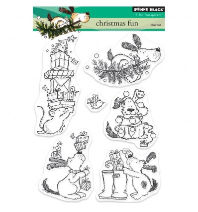 Clear stamps ristmas fun