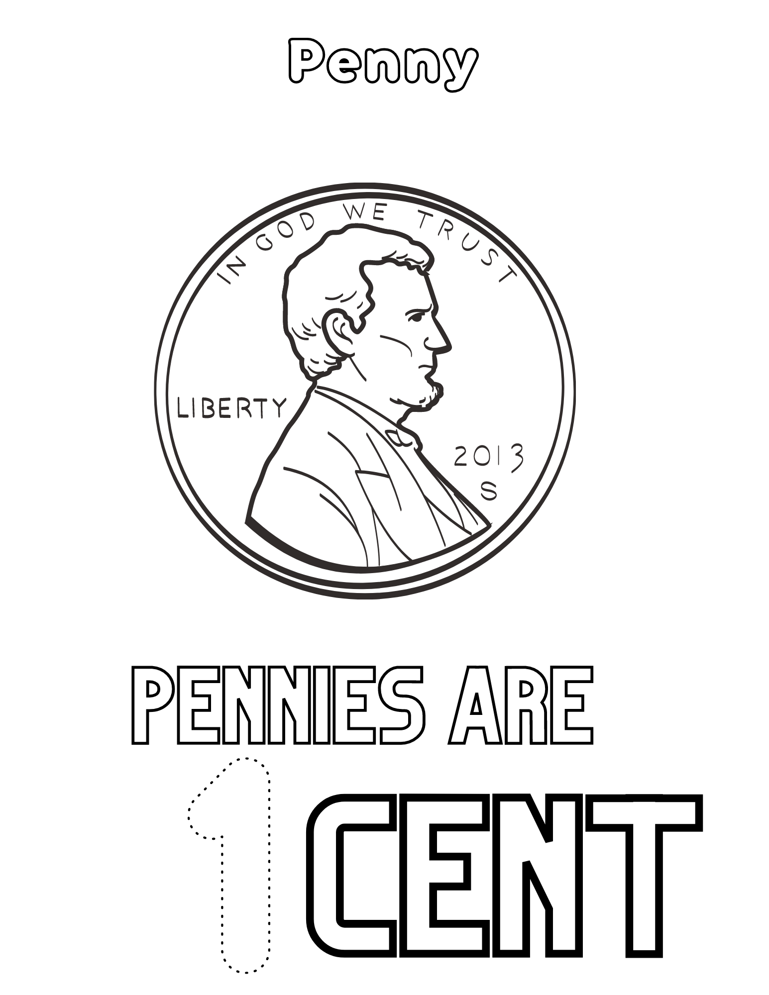 Penny coloring sheet â the wealthy toolbox