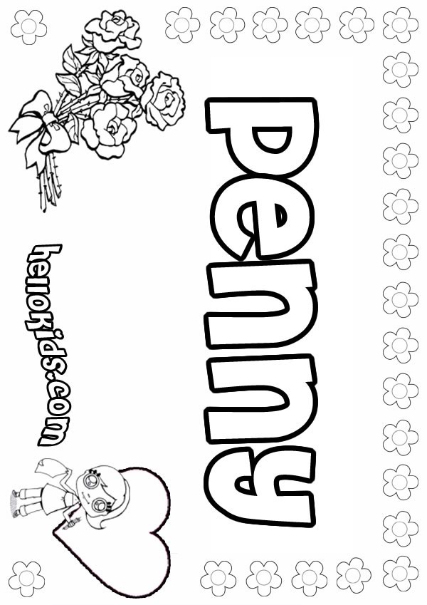 Penny coloring pages