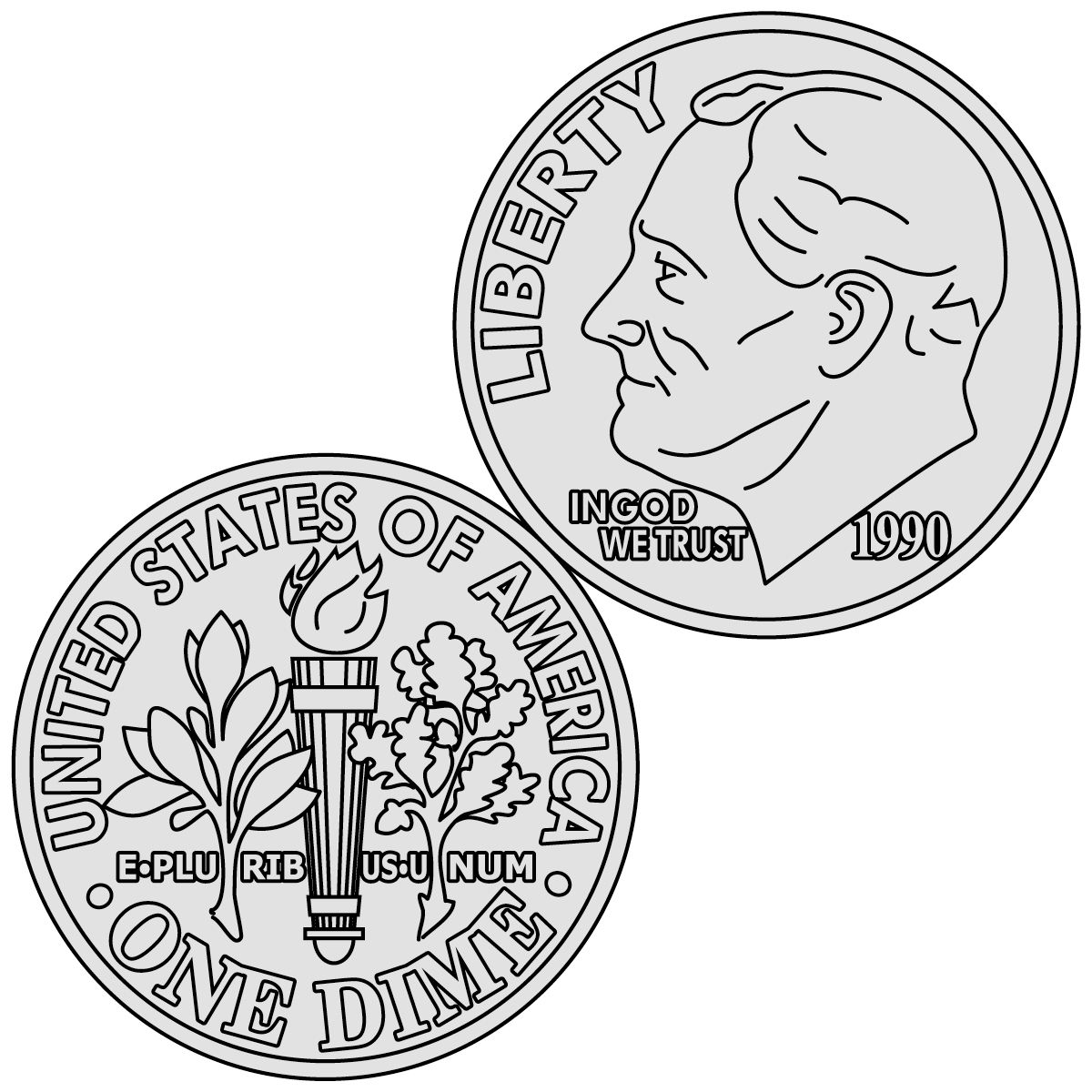 Us coin clip art