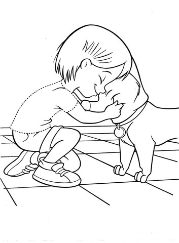 Penny with dog coloring page free printable coloring pages