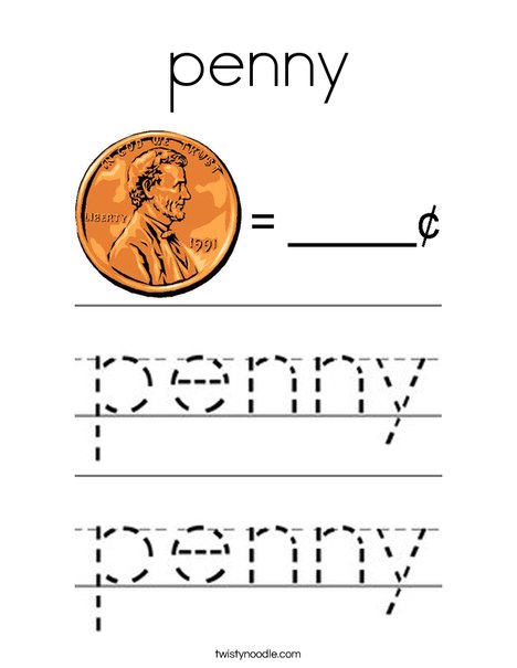 Penny coloring page