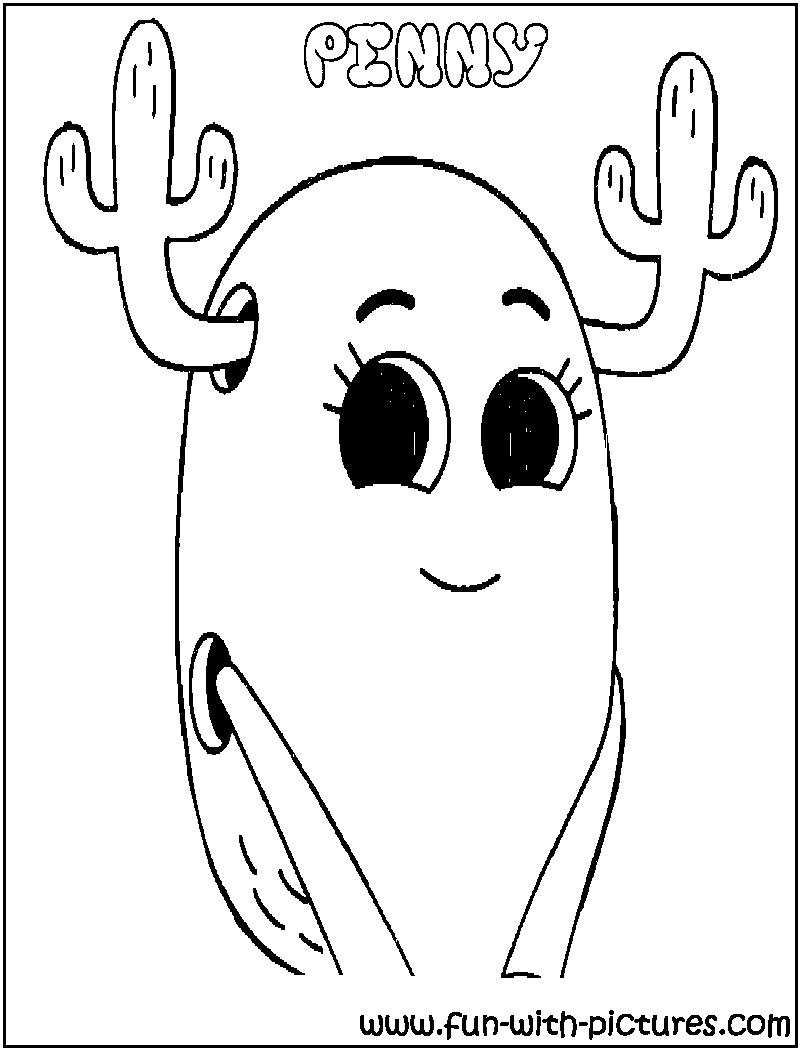 Gumball penny coloring page