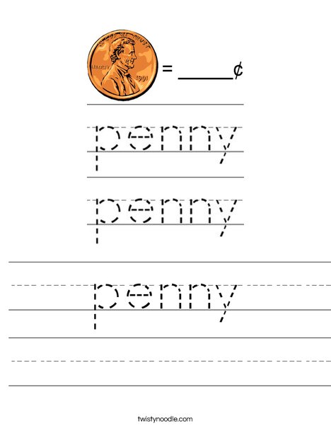 Penny worksheet