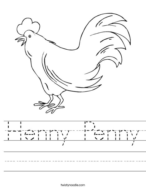 Henny penny worksheet