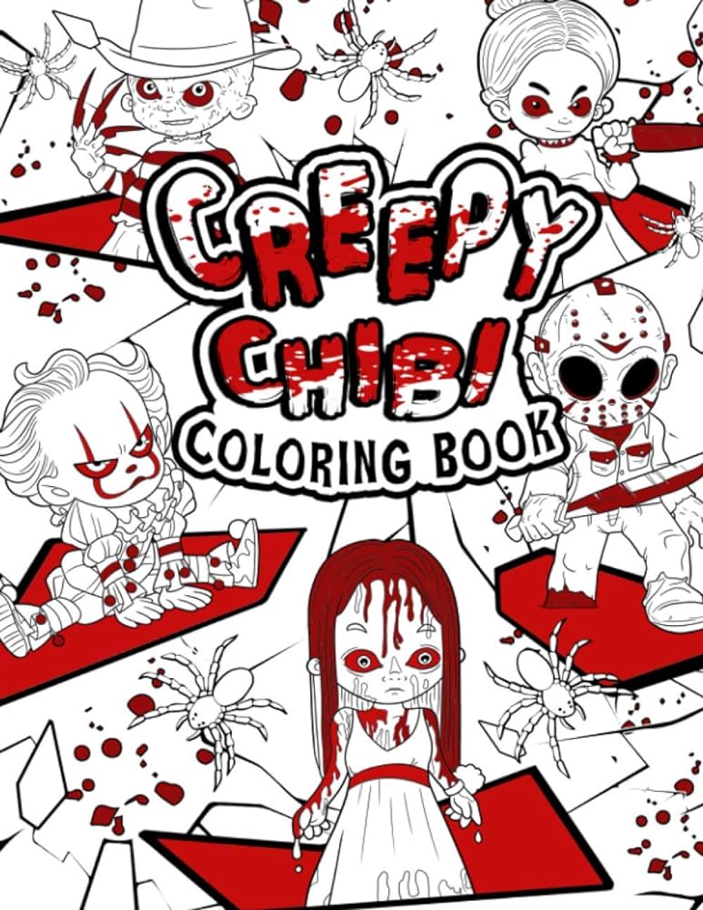 Creepy chibi coloring book a stunning coloring book with many illustrations of creepy chibi for fans to relax and relieve stress esposito penelope books