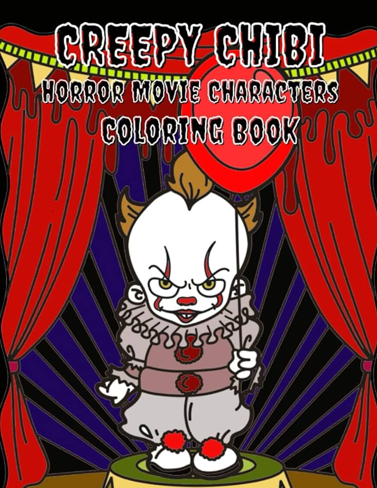 Creepy chibi horror movie characters coloring book horror coloring book for the creepy kawaii coloring book lovers walrus wonderful axell vanessa books